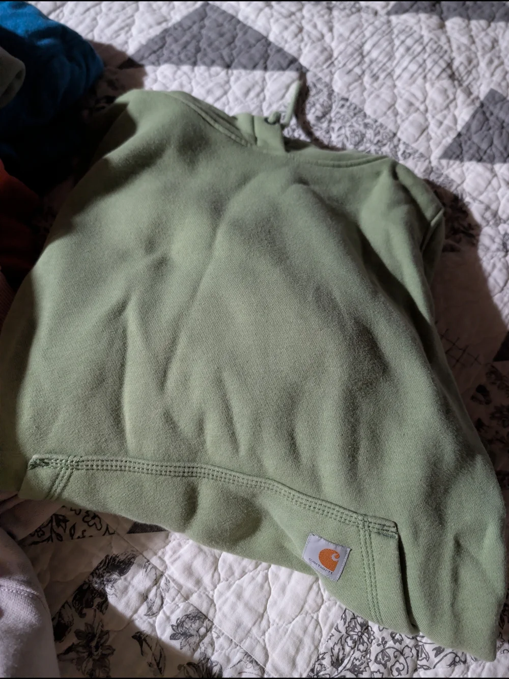 Carhartt Women's Light Sage Green Pullover Hoodie